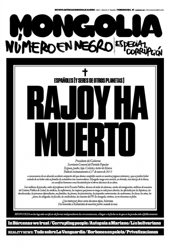 La Moncloa informa de la muerte de Rajoy